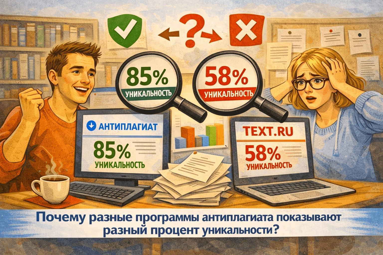 pochemu raznye programmy antiplagiata pokazyvayut raznyi prosent unikalnosti