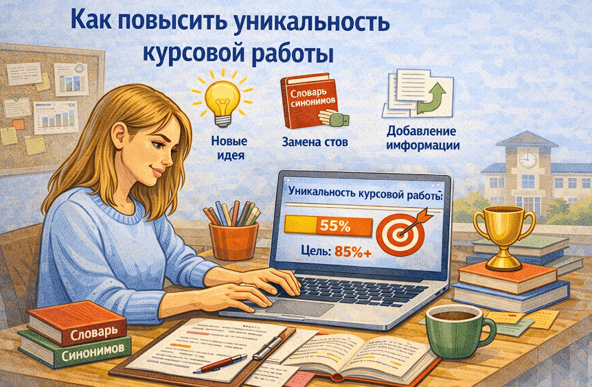 kak povysit unikalnost kursovoi raboty