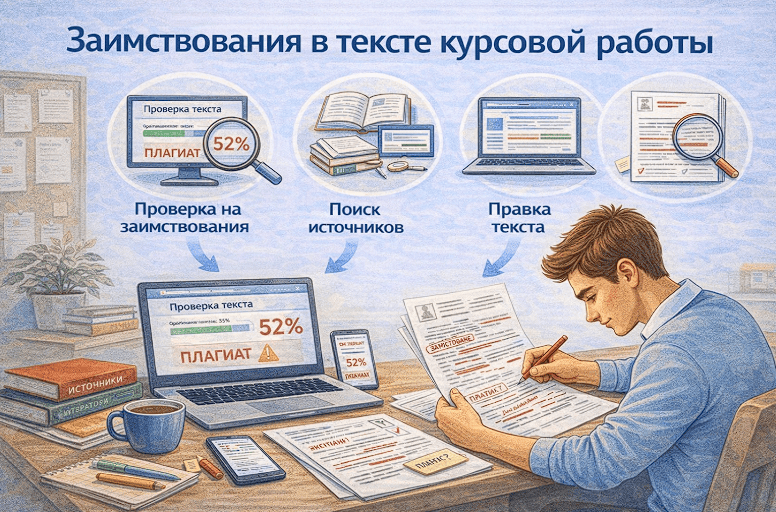 Заимствования в тексте курсовой работы zaimstvovaniya v tekste kursovoj raboty